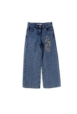 Your Wishes Your wishes-wide leg jeans-ethnic flower