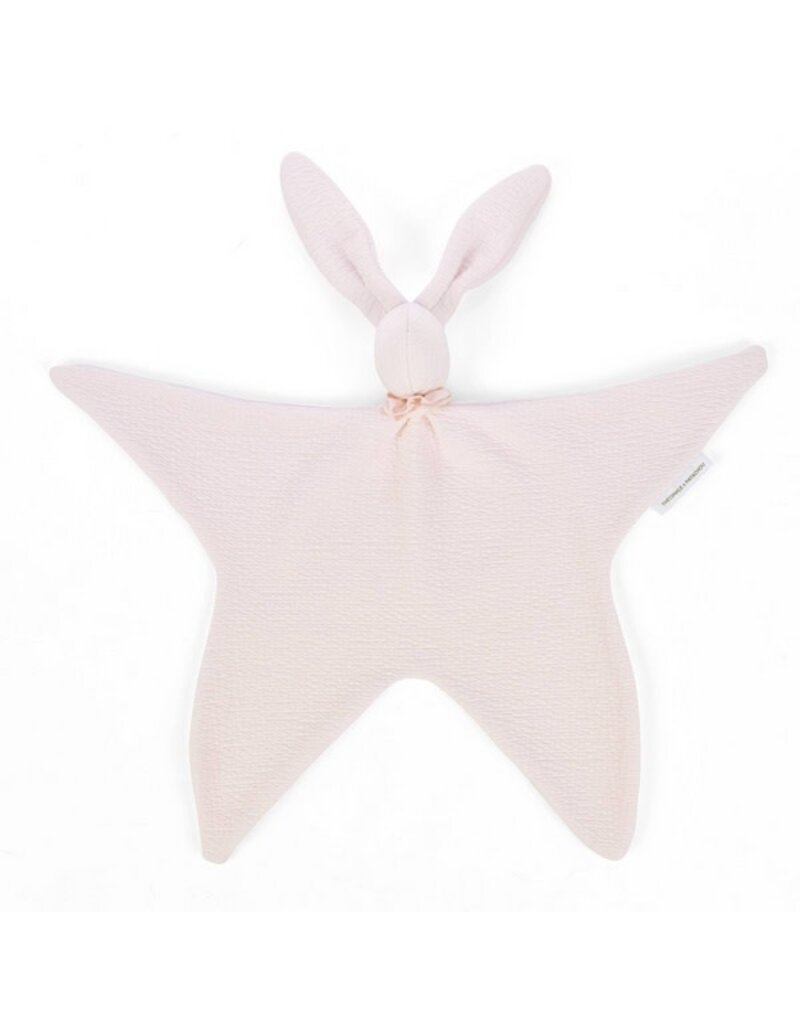 Théophile & Patachou Théophile et Patachou - Knuffeldoekje - gewafeld rose