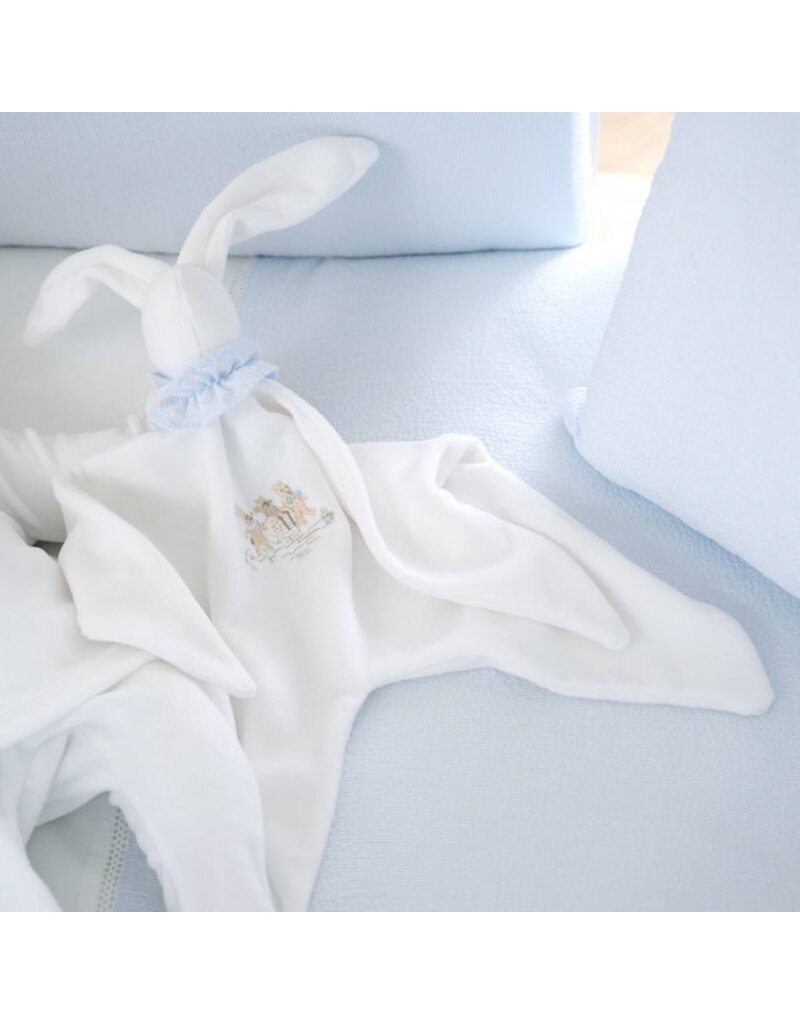 Théophile & Patachou Théophile et Patachou - Doudou fluweel geborduurd  blue garden party