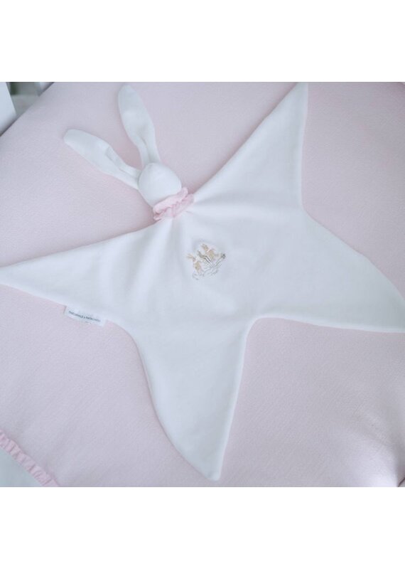 Théophile & Patachou Théophile et Patachou - Doudou fluweel geborduurd  pink garden party