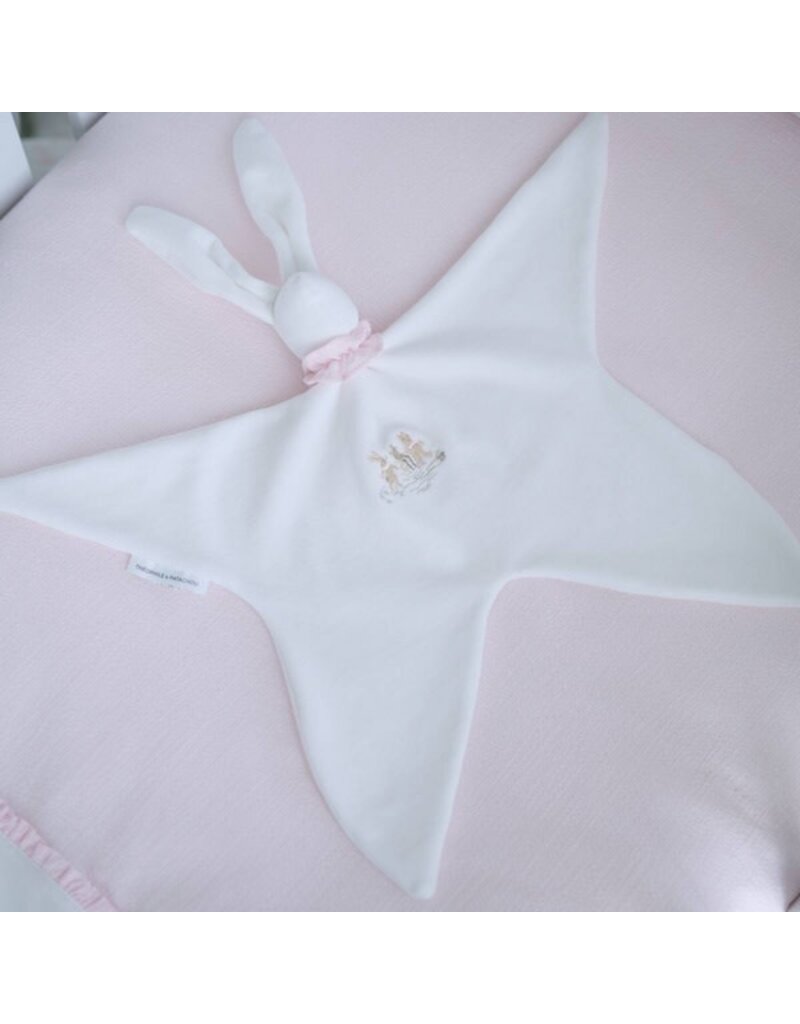 Théophile & Patachou Théophile et Patachou - Doudou fluweel geborduurd  pink garden party