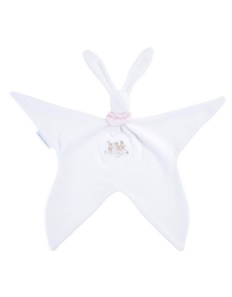 Théophile & Patachou Théophile et Patachou - Doudou fluweel geborduurd  pink garden party