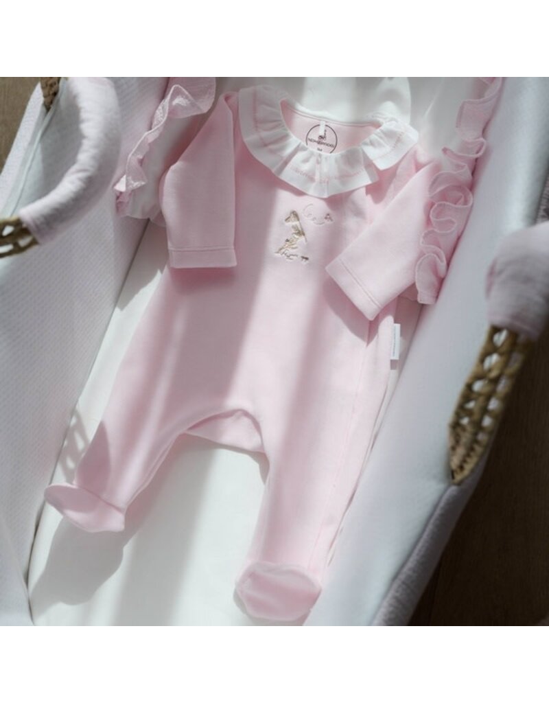 Théophile & Patachou Théophile et Patachou - Kruippakje Velours roze  - pink garden party