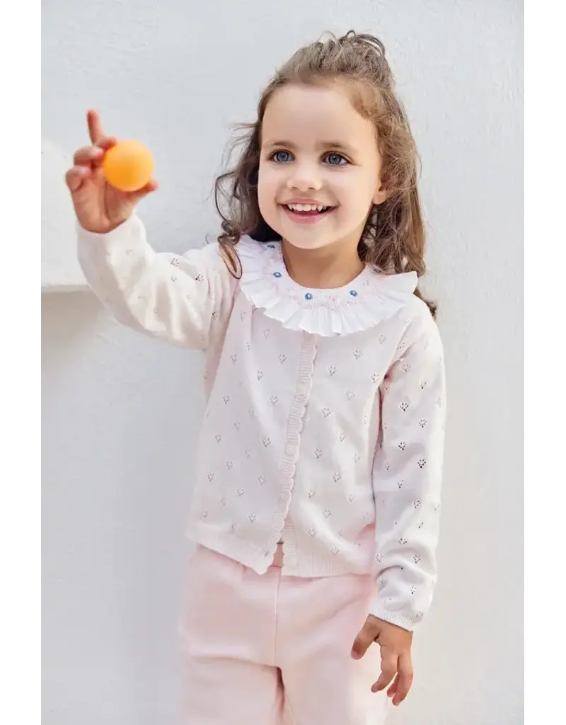 Tartine & Chocolat Tartine et chocolat- Cardigan-zachtroze-opengewerkt