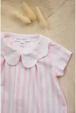 Tartine & Chocolat Tartine et chocolat- zomerkruippakje meisje-wit/lichtroze streepje