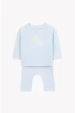 Tartine & Chocolat Tartine et Chocolat- setje gebreid-lichtblauw met konijntje