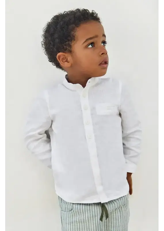 Tartine & Chocolat Tartine et Chocolat-wit hemdje met paterskraag