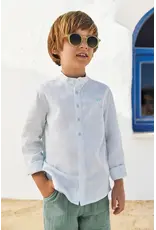 Tartine & Chocolat Tartine et Chocolat-hemdje met paterskraag-zachtgroen gestreept