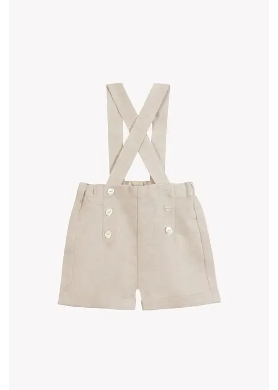 Tartine & Chocolat Tartine et Chocolat-Linnen salopet-kort- knoopjes