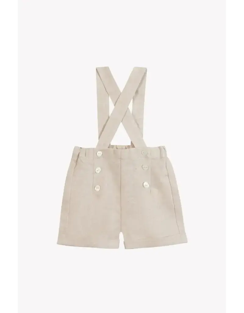 Tartine & Chocolat Tartine et Chocolat-Linnen salopet-kort- knoopjes