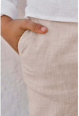 Tartine & Chocolat Tartine et Chocolat-Linnen broek- ceremonie-zandkleur