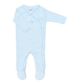 Poetree Kids Poetree - Kruippakje Teddy newborn babypakje rib -soft Blue