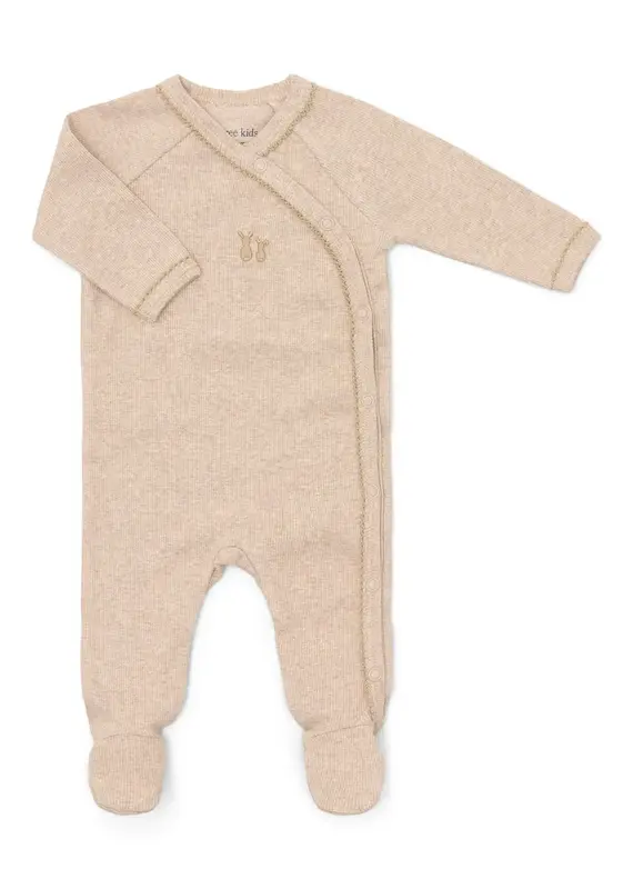 Poetree Kids Poetree - Kruippakje Teddy newborn babypakje rib -Camel