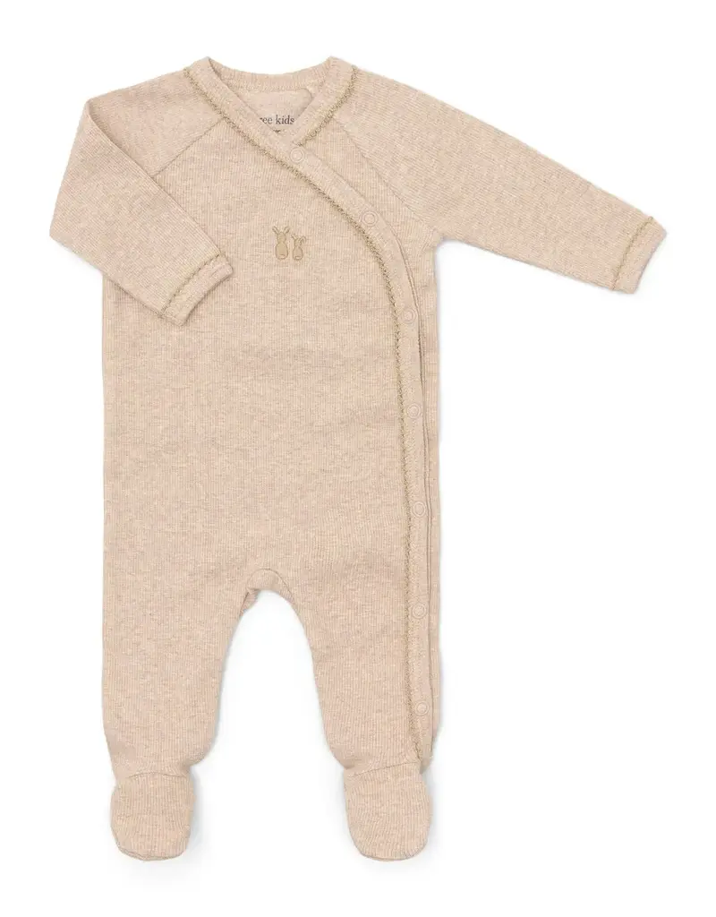 Poetree Kids Poetree - Kruippakje Teddy newborn babypakje rib -Camel