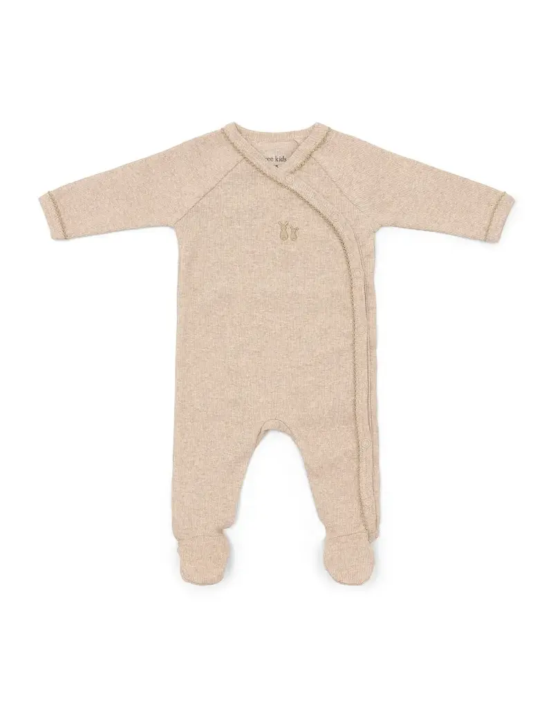 Poetree Kids Poetree - Kruippakje Teddy newborn babypakje rib -Camel