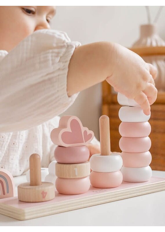 Label Label Label Label -  Stapeltoren (18-delig) - Pink