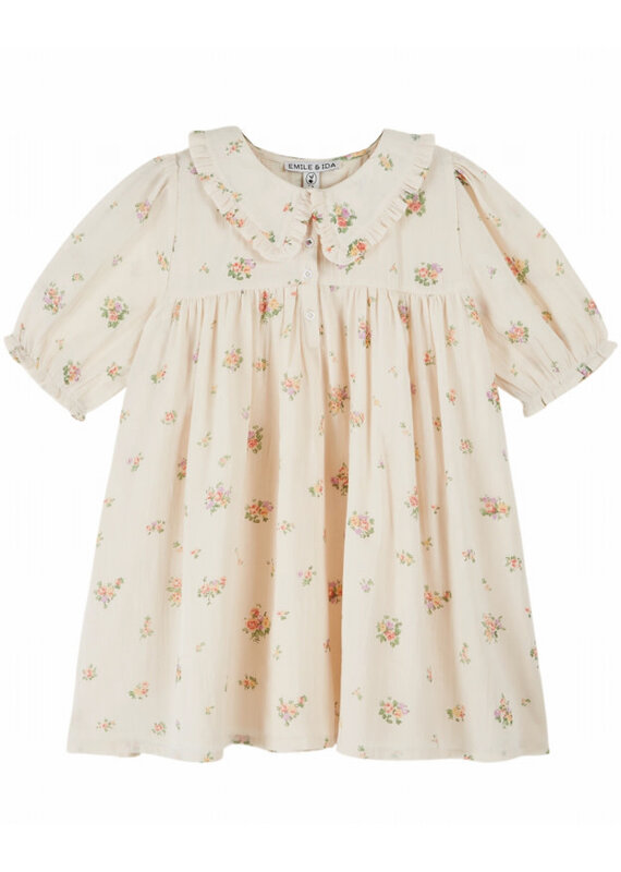 Emile & Ida Emile & Ida - Jurk Flowers ecru