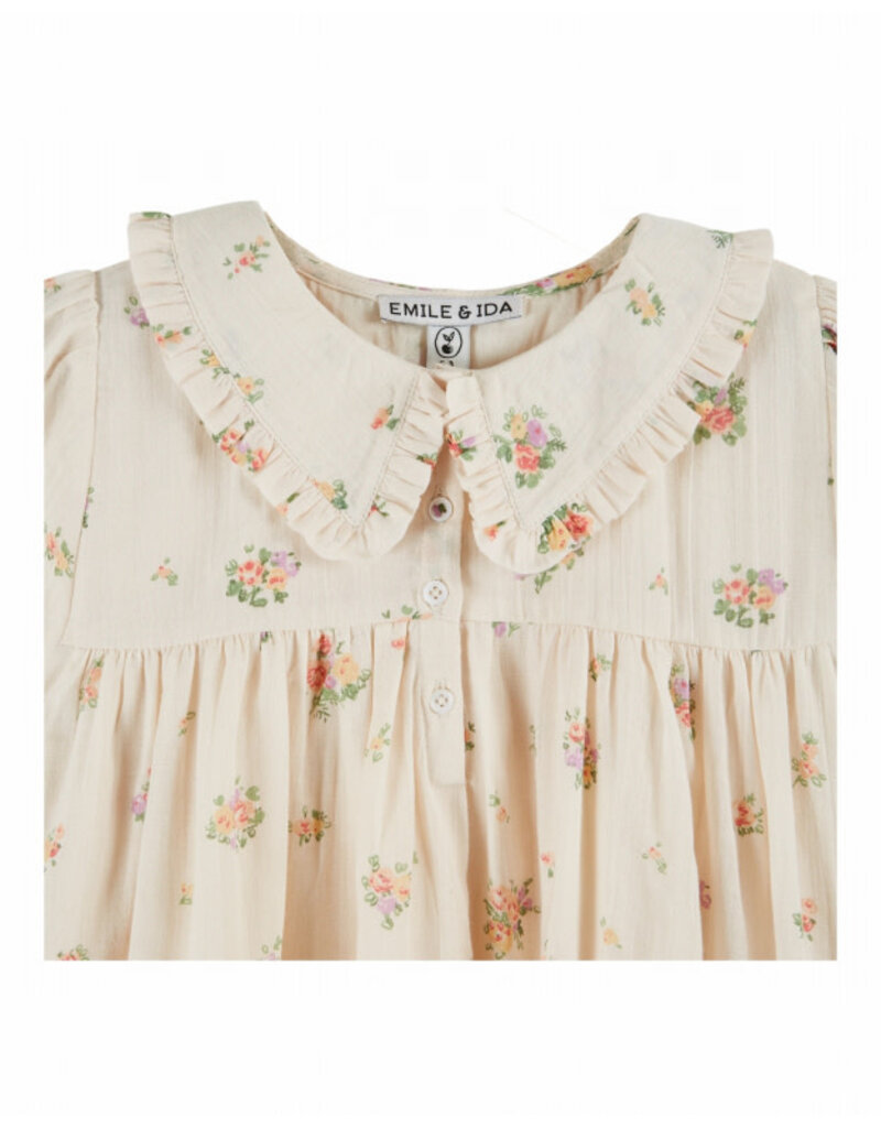 Emile & Ida Emile & Ida - Jurk Flowers ecru