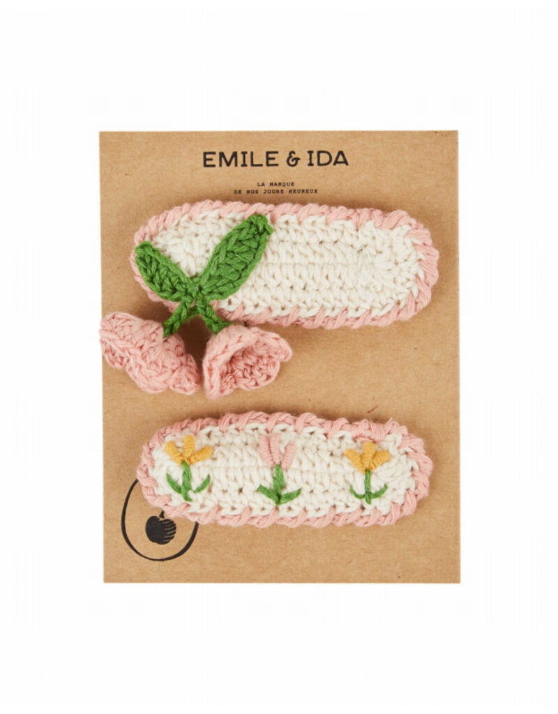 Emile & Ida Emile & Ida - Haaraccessoire geborduurd - blush