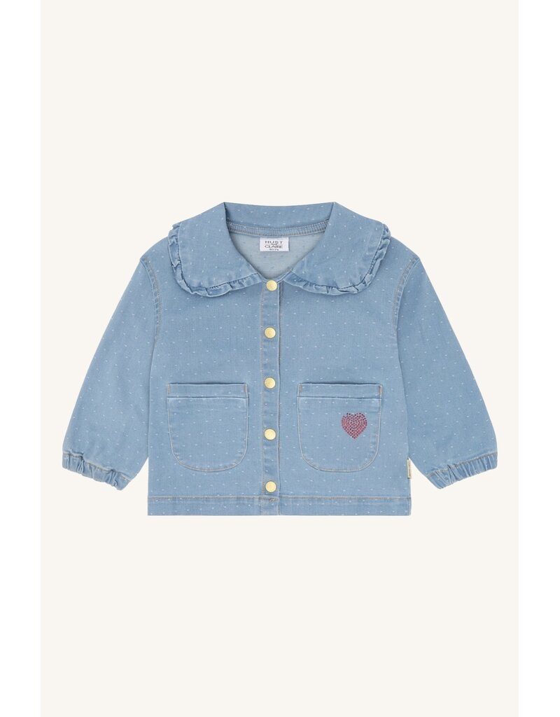 Hust and Claire Hust and Claire- Ely-dotty denim-jeansvestje