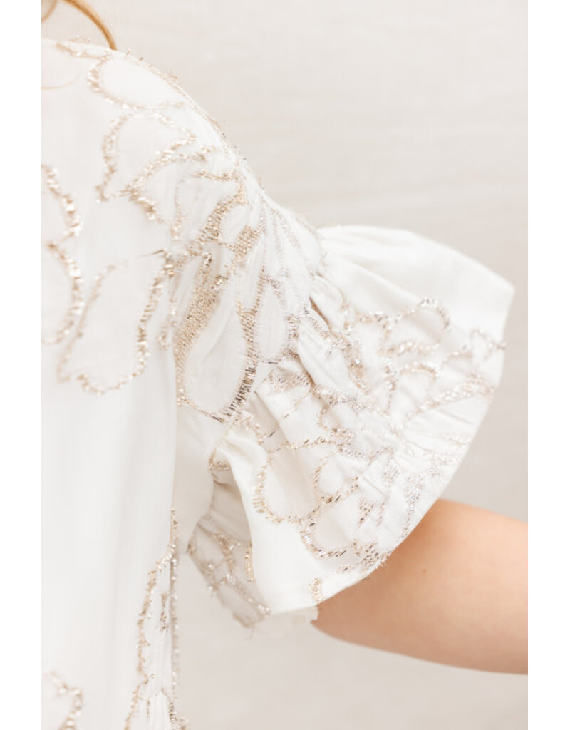 Tartine & Chocolat Tartine et Chocolat - ceremonie kleedje goude bloemen