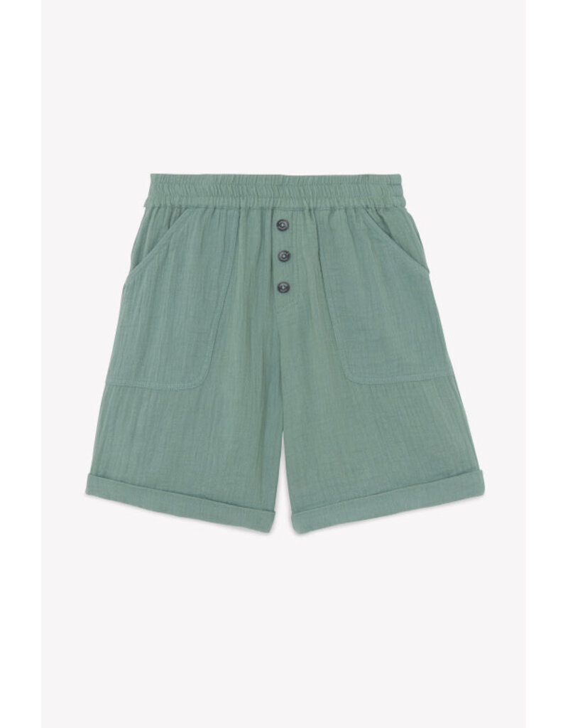 Tartine & Chocolat Tartine et Chocolat - kaki linnen short