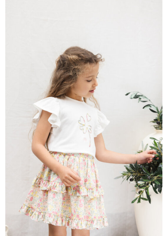 Tartine & Chocolat Tartine et Chocolat - t-shirt gekleurde bloem