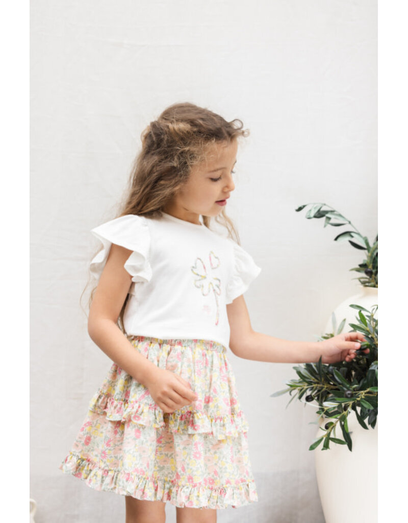 Tartine & Chocolat Tartine et Chocolat - t-shirt gekleurde bloem