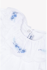 Tartine & Chocolat Tartine et Chocolat - bloesje met pofmouwen blauwe bloemen