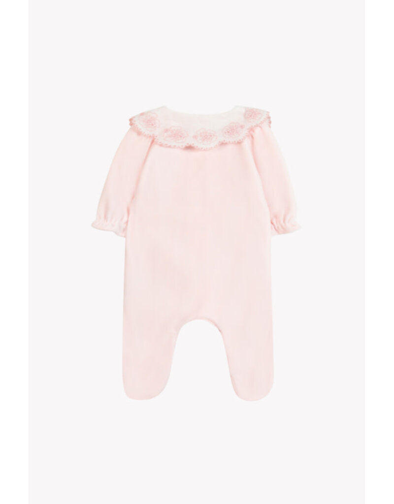 Tartine & Chocolat Tartine et Chocolat - roze kruippakje geborduurde kraag