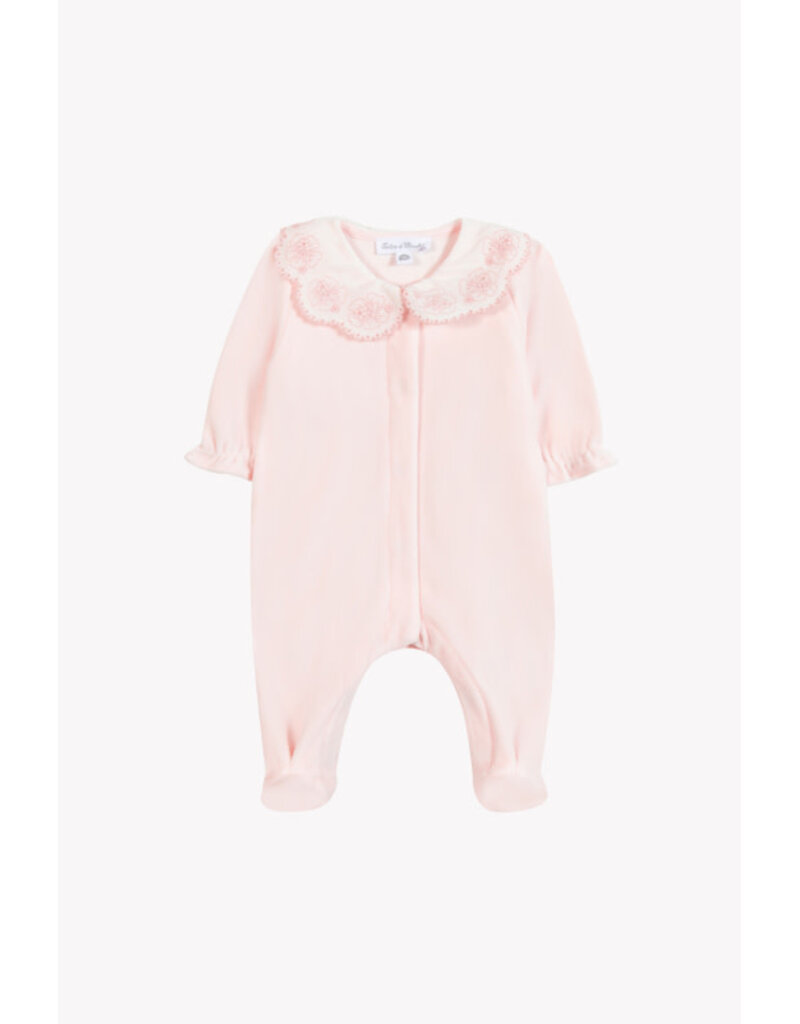 Tartine & Chocolat Tartine et Chocolat - roze kruippakje geborduurde kraag