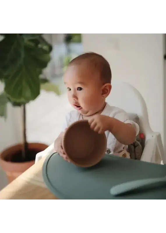 Mushie Mushie - Silicone Bowl Rond Met Zuignap - Natural