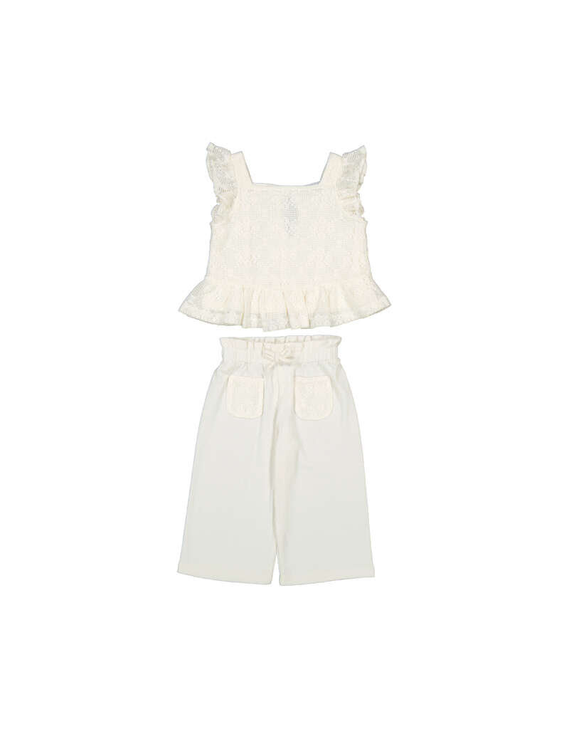 mayoral Mayoral - Set Marie broek en top ecru