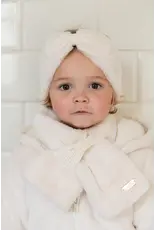 Natini Natini-haarband-fur/bow-cream