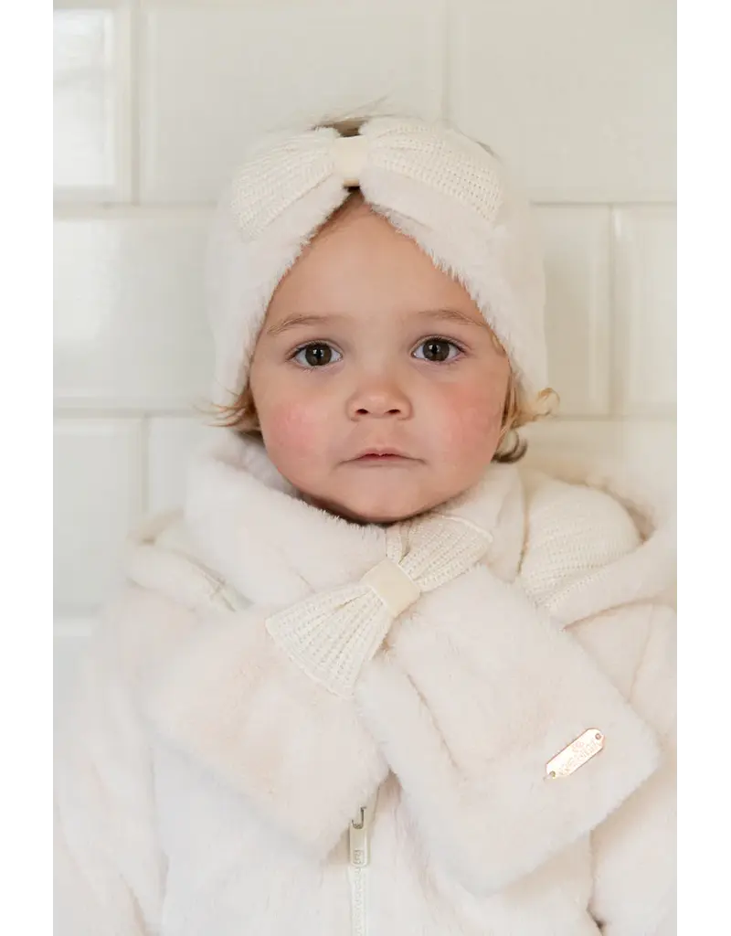 Natini Natini-haarband-fur/bow-cream