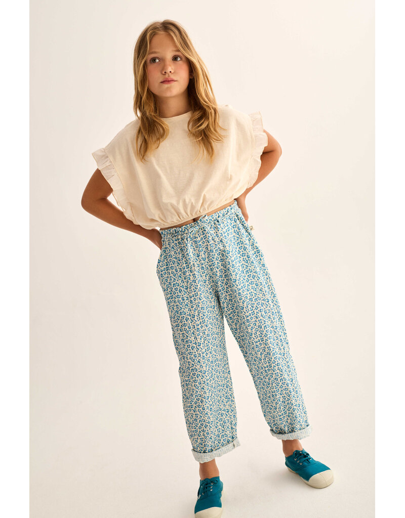 Cozmo Cozmo -T-shirt Iris - Ruffle mouw - Ivory