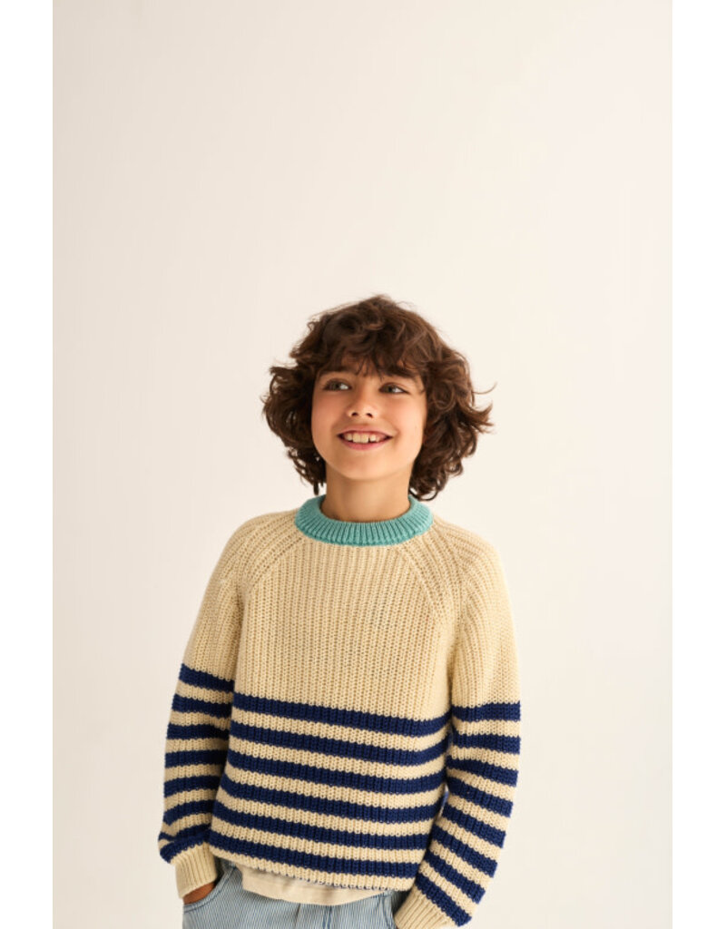 Cozmo Cozmo - Trui Reed - Ivory navy