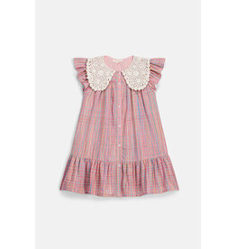 Louise Misha Louise Misha - Jurk Vaina - pink pomelo checks