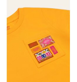 Oilily Oilily-T-shirt met kleurig zakje-blazing orange