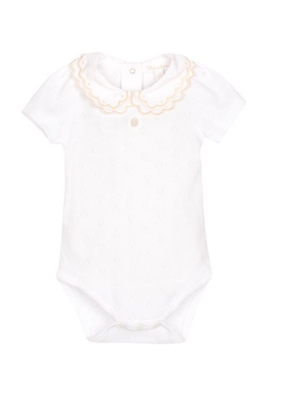 Patachou Patachou - Body met kraagje wit/beige