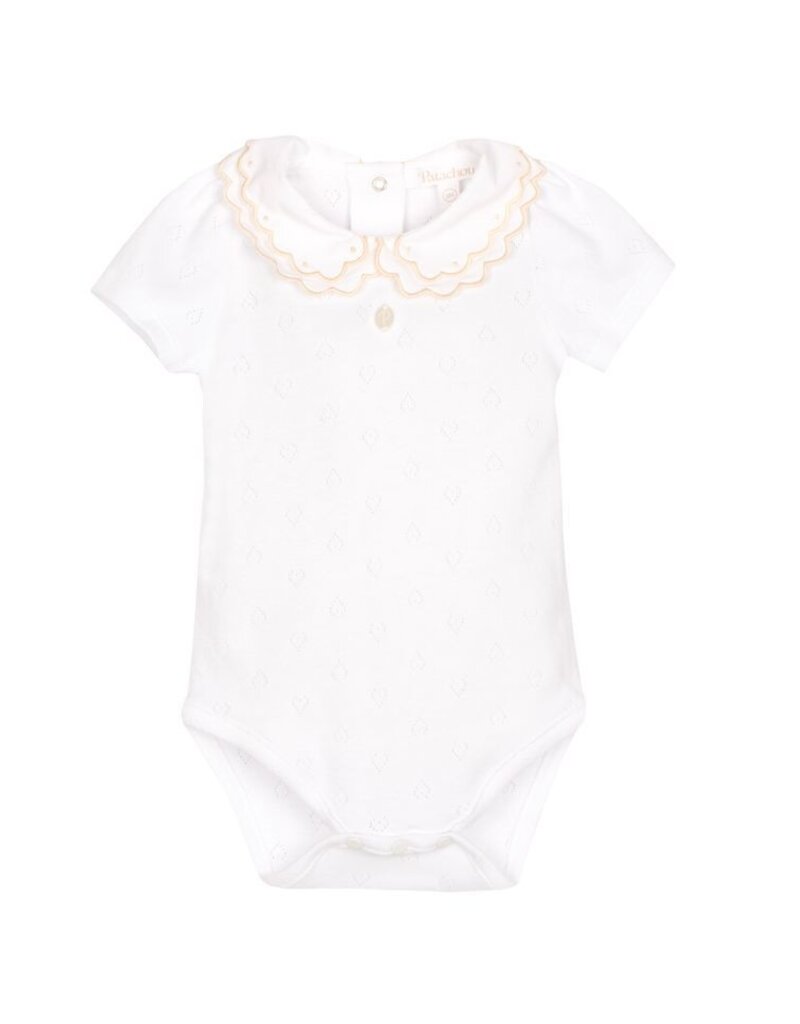 Patachou Patachou - Body met kraagje wit/beige