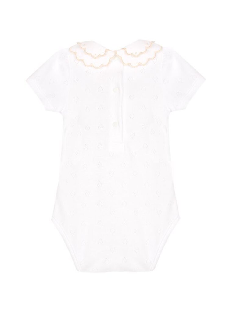 Patachou Patachou - Body met kraagje wit/beige