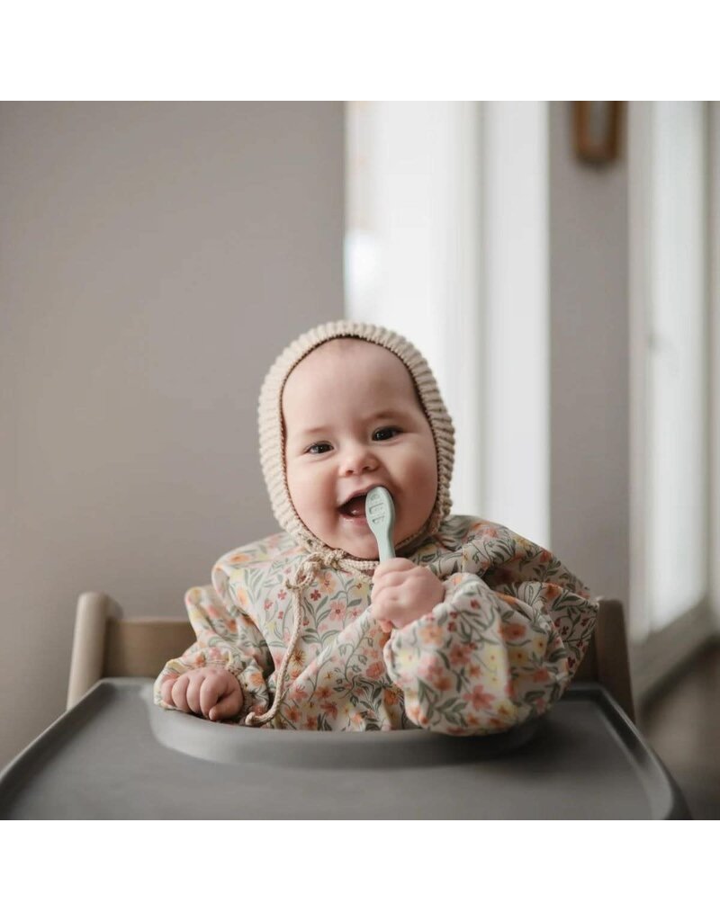 Mushie Mushie - 1st baby lepels Cambridge Blue/shifting sand