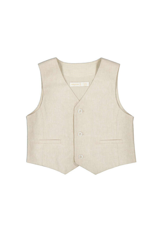 mayoral Mayoral - Gilet linnen beige