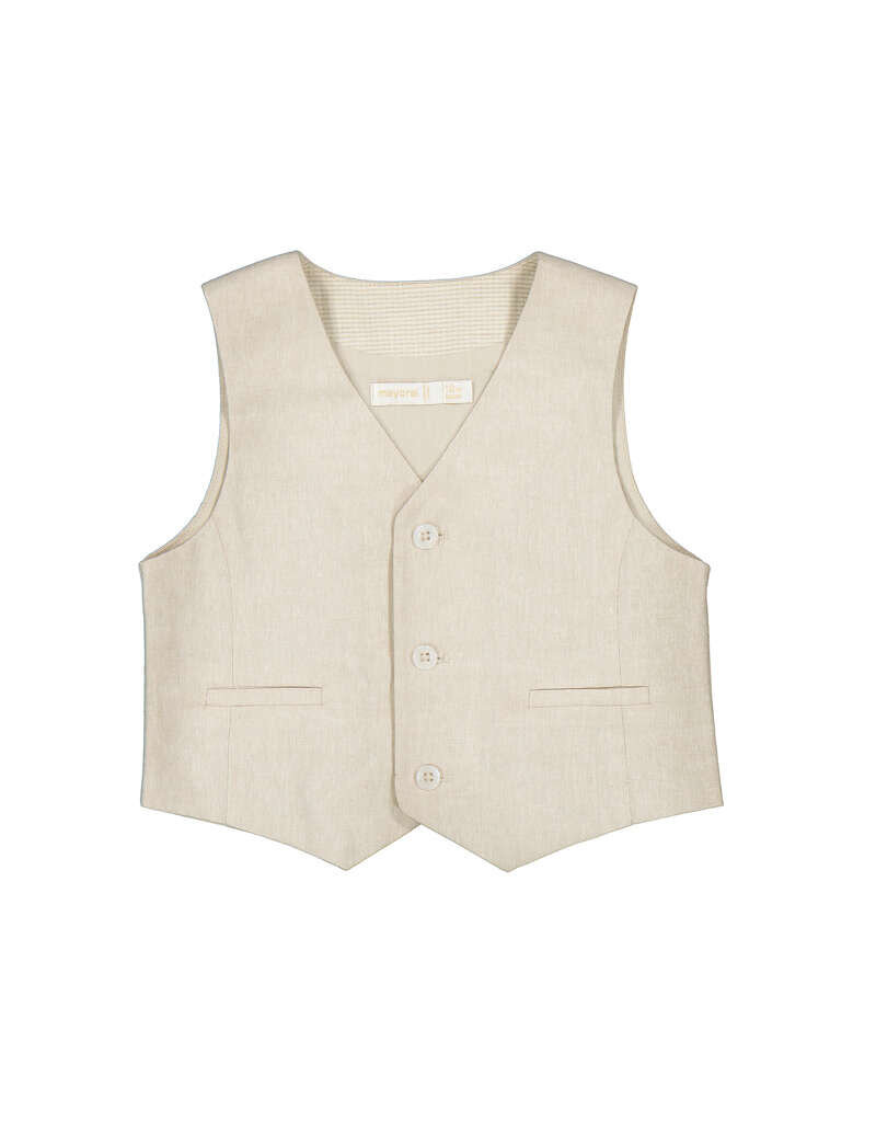 mayoral Mayoral - Gilet linnen beige