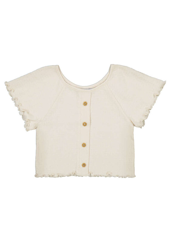 mayoral Mayoral - Tshirt Ruffle - Ecru