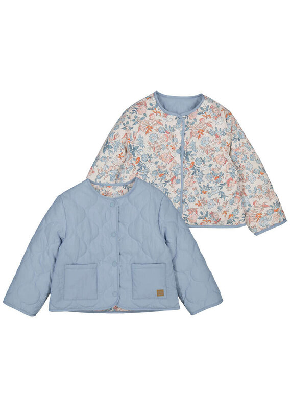 mayoral Mayoral - Omkeerbare jas - Bloemen/blauw