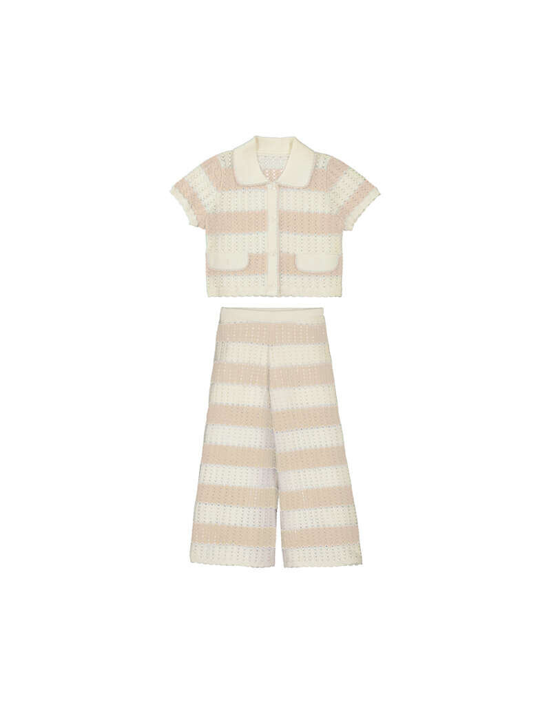 mayoral Mayoral - Gehaakte set Top & Blouse - Ecru/beige