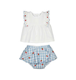 mayoral Mayoral -  Bloomer rokje met Blouse - Aardbei