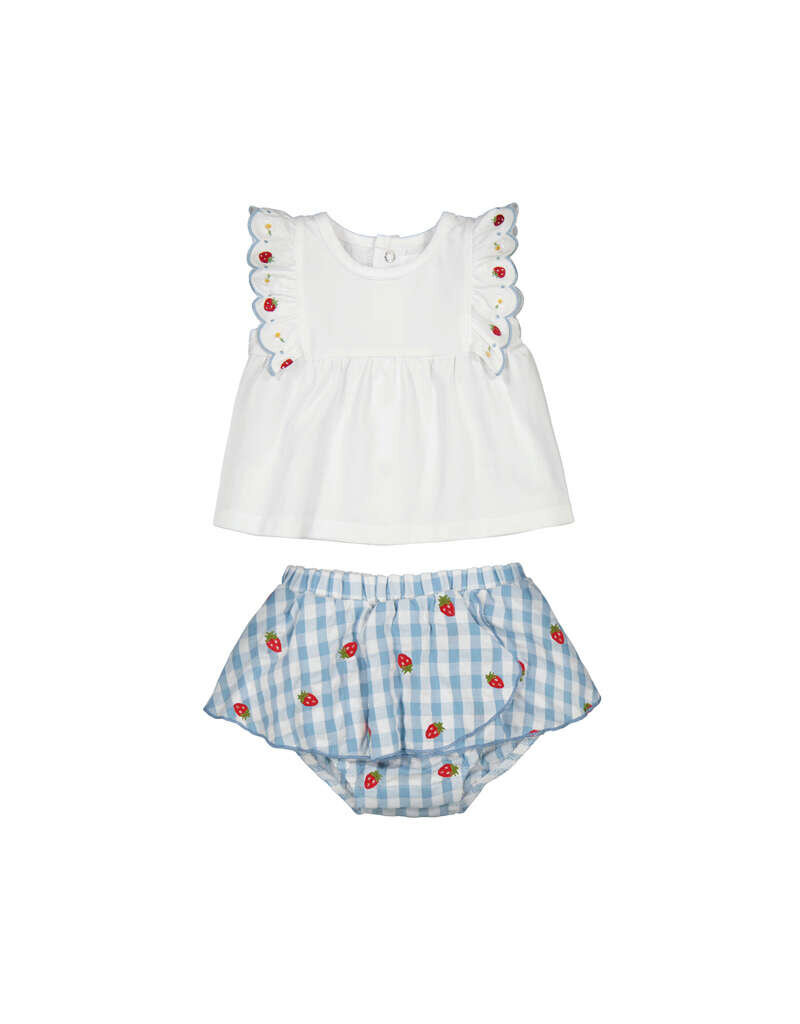 mayoral Mayoral -  Bloomer rokje met Blouse - Aardbei